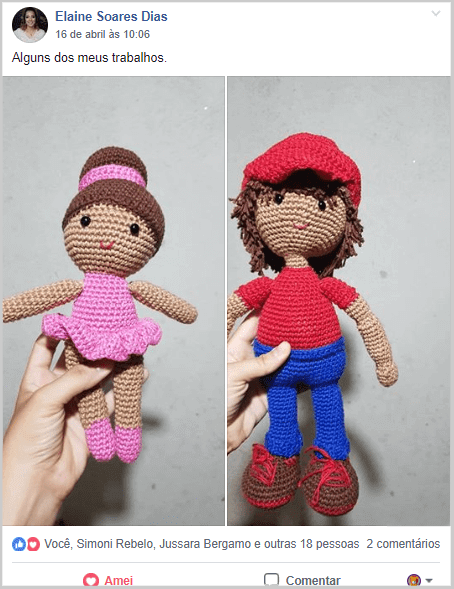 Amigurumi Bailarina/Menino
